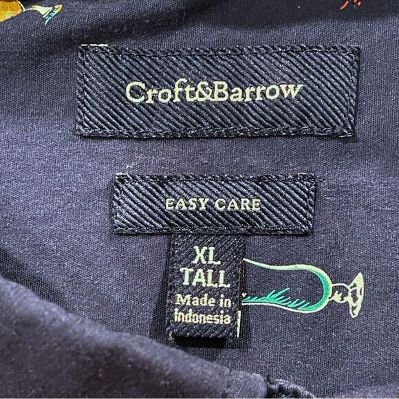 Croft & Barrow Men’s Tropical Drink Print Shirt – Size XLT - Picture 4 of 9